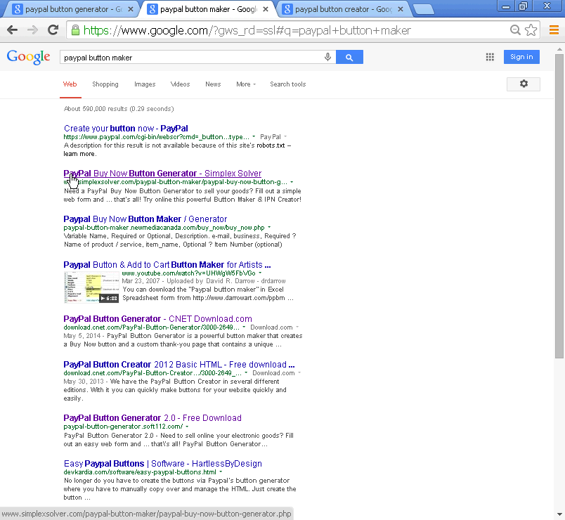 PayPal Button Maker  - The three snippets are similar but not identical in order that Google not to filter them